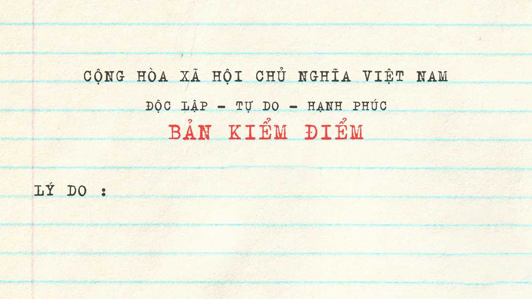 Bản kiểm điểm là do cá nhân tự viết để nhìn nhận lại sai lầm